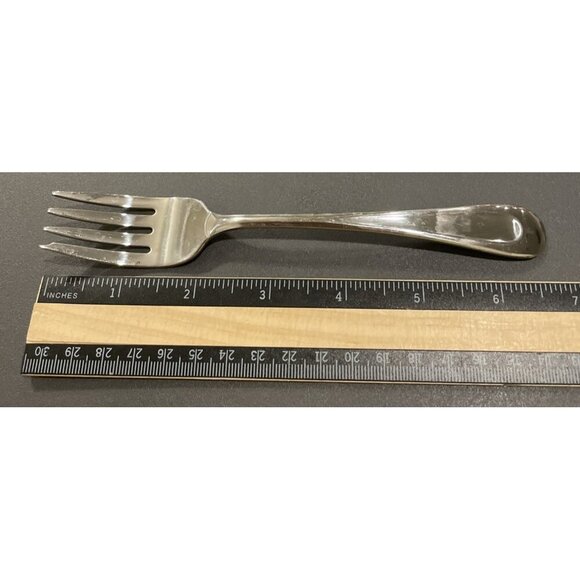 Oneida Sand Dune Glossy Stainless Steel Salad Forks Fork Set of 6 Flatware USA - Picture 4 of 4